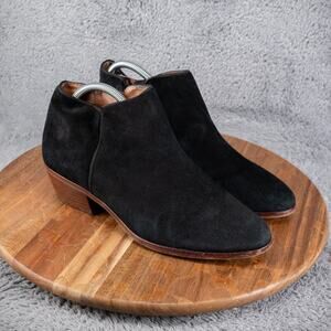 Sam Edelman Women's Petty Black Suede Side Zip Ankle Booties Size 9 W